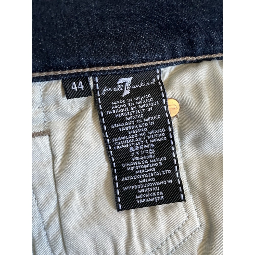 7 For All Mankind Jeans Mens 44x32 Blue Regular Straight Fit Denim - Picture 3 of 7